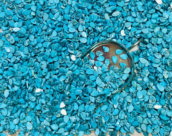 Turquoise 4x6mm 4mm x 6mm Teardrop Cabs Heishi Turquoise Calibrated - Cabochons sold by the Stone!