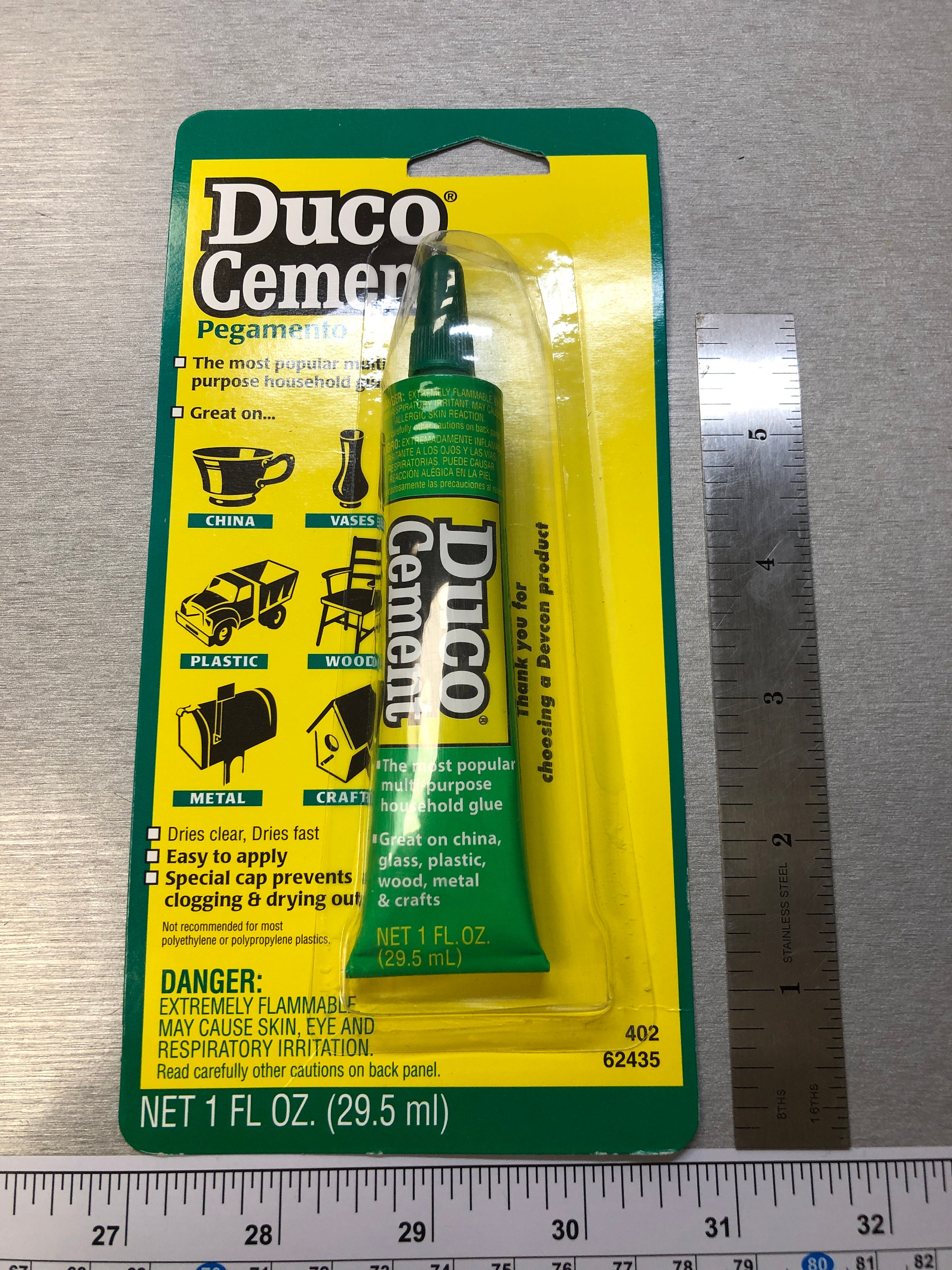 3 Pack Duco Plastic & Model Cement Fast Dries Clear 0.5 fl oz each