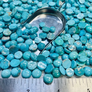 Sonoran Turquoise Round 8x8mm 8mm x 8mm Real Sonoran Turquoise Calibrated - Ask For a Quote!