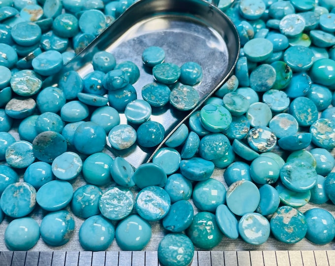 Sonoran Turquoise Round 8x8mm 8mm x 8mm Real Sonoran Turquoise Calibrated - Ask For a Quote!