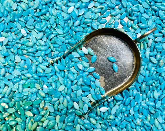 Turquoise Diamond 3x6mm 3mm x 6mm Real Kingman Turquoise Calibrated- USA Mined & Stabilized.
