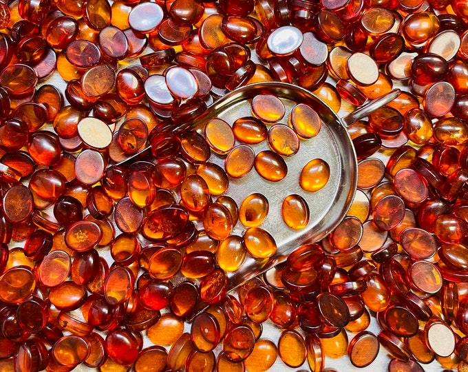 Amber Oval 7x9 7x9mm 7mm x 9mm Oval Real Baltic Cognac Amber Calibrated - Ask for a Quote!