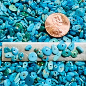 Lone Mountain Turquoise Heshi Beads: Nevada Freeform Spacers (Sold by Gram)