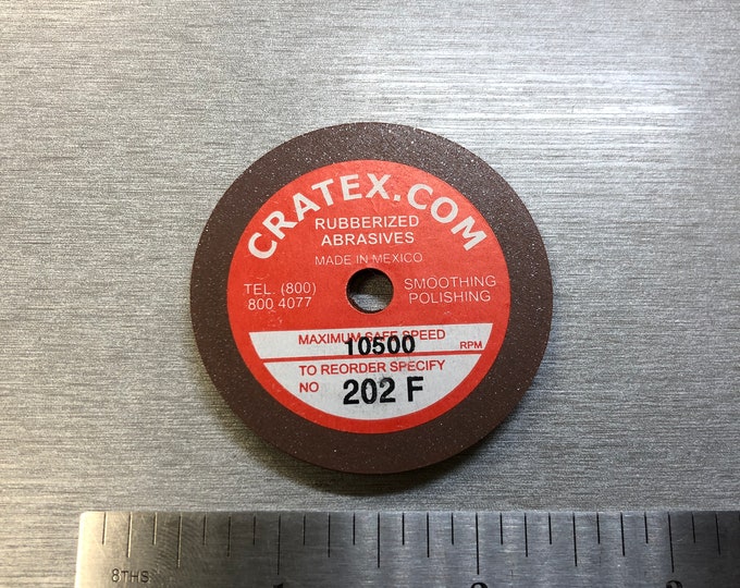Silicone Polishing Wheels Square Edge Cratex Wheel, 2" x 1/8", Fine Grit
