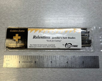 Jeweler's Saw Blades Relentless Jewelers/Crafters Size 0/6 0/5 0/4 0/3 0/2 0/1 1 2 3 4 5 6 - Not Forme d'Arte Relentless or Crocodile