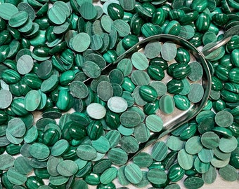 Malachite Oval 7x9 7x9mm 7mm x 9mm Oval Real Malachite Calibrated - Ask for a Quote!