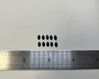 AAA Natural Black Onyx 3x5 Forma Ovale calibrata Flat Back Cabochons da 1 pezzo a 1000 pezzi