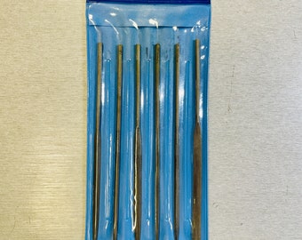 6 Piece Needle File Set - Coupe #2 Jewelry Making Filing Wax Carving Tool - Taille 5 1/2 « 6pc EuroTool