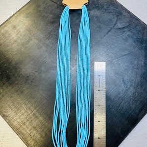 2mm Turquoise Block Gemstone Blue No Matrix Round Tube Heishi 2mm 10 Strands Beads 22&quot; inch made of Resin NOT NATURAL made in USA.