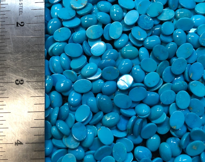 Kingman 6x8 mm Real Turquoise Calibrated- USA Mined & Stabilized. Sold by the Carat or Gram!