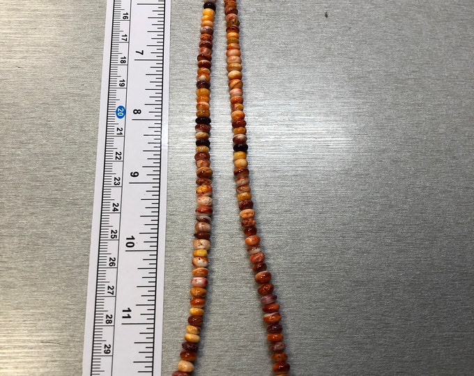 Real Spiny Oyster Shell Funky Roundels Beads Freeform Strands 18"+ - Product of Mexico. Sold by Each! FaceTime if looking to hand pick!