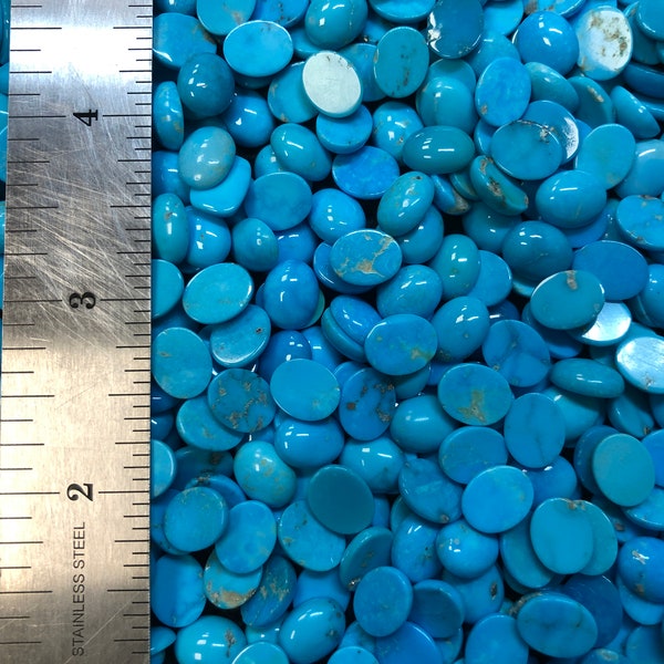 Kingman 8x10 mm Real Turquoise Calibrated- USA Mined & Stabilized. Sold by the Carat or Gram!