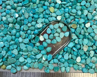 Sonoran Turquoise Teardrop 7x9mm 7mm x 9mm Real Sonoran Turquoise Calibrated - Ask For a Quote!