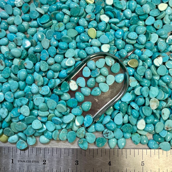 Sonoran Turquoise Teardrop 7x9mm 7mm x 9mm Real Sonoran Turquoise Calibrated - Ask For a Quote!