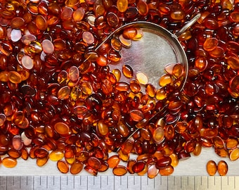 Amber Oval 5x7 5x7mm 5mm x 7mm Oval Real Baltic Cognac Amber Calibrated - Ask for a Quote!