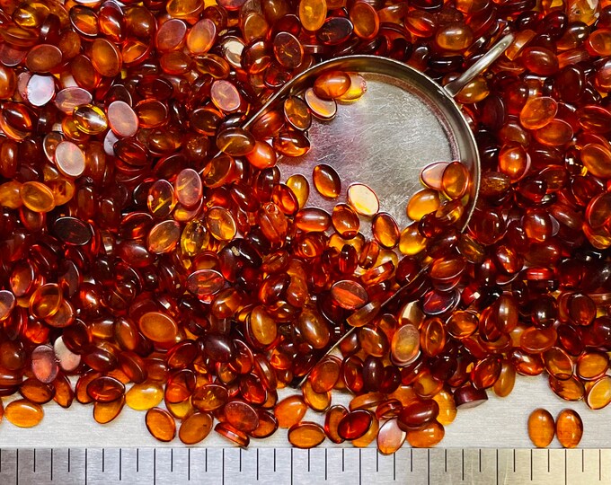 Amber Oval 5x7 5x7mm 5mm x 7mm Oval Real Baltic Cognac Amber Calibrated - Ask for a Quote!