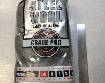 Steel Wool - Very Fine - GRADE #00 - 12 Pads Homax Steel Wool 00