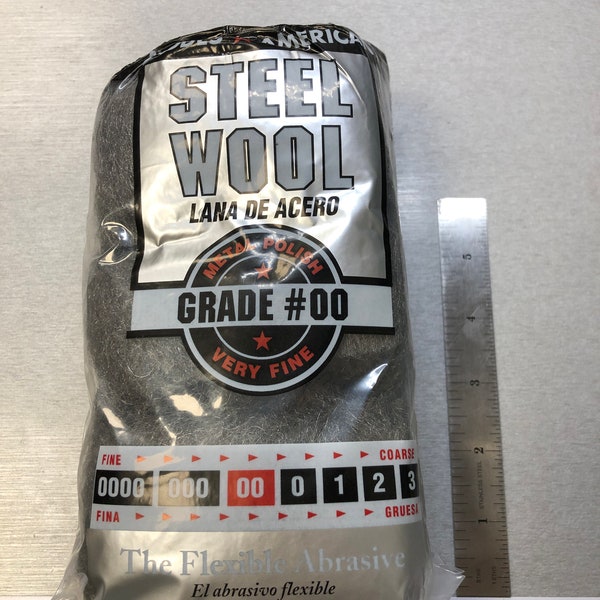 Steel Wool - Very Fine - GRADE #00 - 12 Pads Homax Steel Wool 00