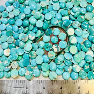 Sonoran Turquoise Round 12x12mm 12mm x 12mm Real Sonoran Turquoise Calibrated - Ask For a Quote!