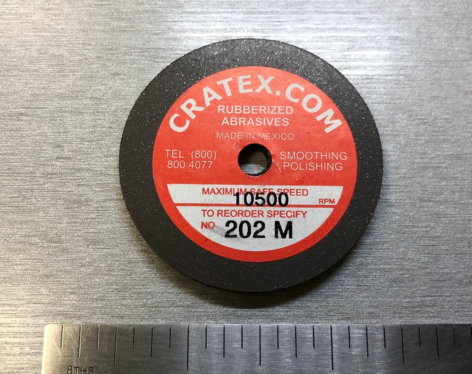 Silicone Polishing Wheels Square Edge Cratex Wheel, 2" x 1/8", Medium Grit