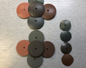 Silicone Polishing Wheels Square Edge 1/8" & Knife Edge 5/8" and 7/8" Cratex Miniature Wheels. Assortment Grit of Square Edge and Knife Edge