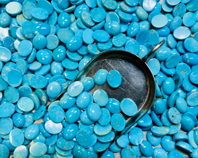 Turquoise 8x10mm 8mm x 10mm Oval Real Kingman Turquoise Calibrated- USA Mined & Stabilized. Sold by the Carat or Gram!