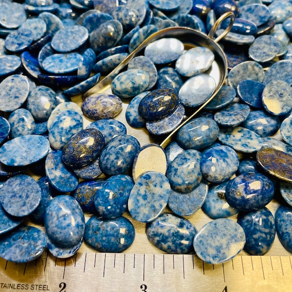 Lapis Lazuli Oval 13x18 13x18mm 13mm x 18mm Natural Denim Cabachon - Product of Afganistan.