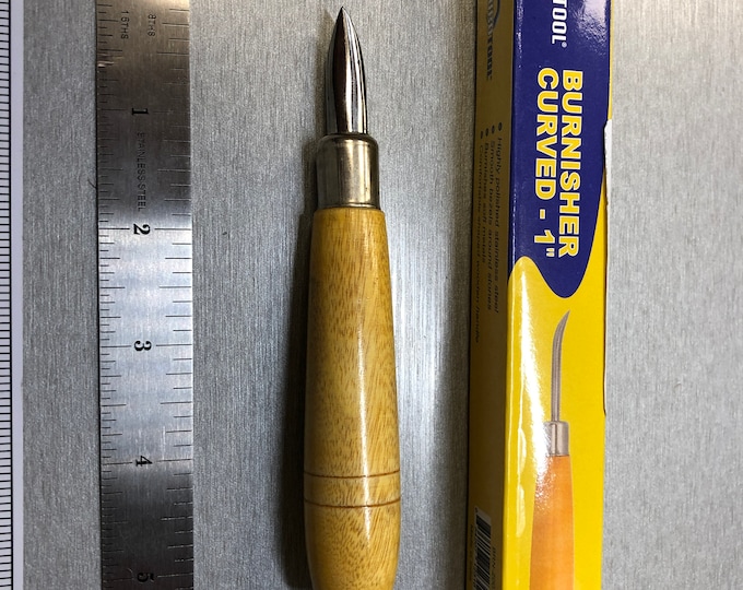 1" Curved Burnisher - Wood Handle EuroTool BRN-200.10