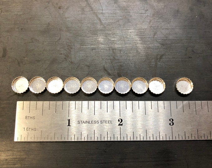 Sterling Silver .925 Serrated Bezel Cups 8mm
