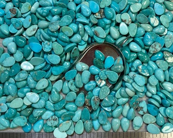 Sonoran Turquoise Teardrop 8x12mm 8mm x 12mm Real Sonoran Turquoise Calibrated - Ask For a Quote!