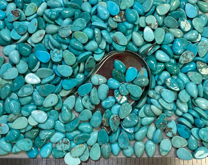 Sonoran Turquoise Teardrop 8x12mm 8mm x 12mm Real Sonoran Turquoise Calibrated - Ask For a Quote!