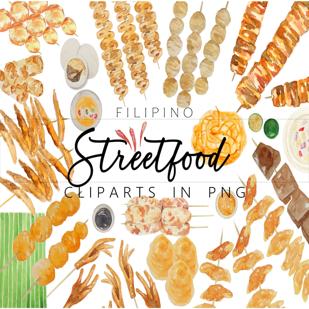 Filipino Street Food Cliparts in PNG - Etsy