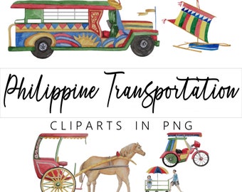 Clipart dei trasporti filippini nelle Filippine, PNG, 300ppi, scaricabili, stampabili