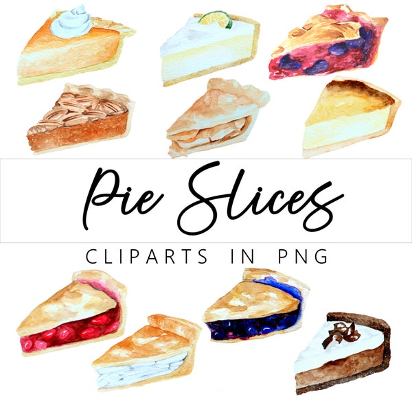 10 Pie Slices Clip Art, PNG 300ppi, Instant Download, Personal and Commercial Use