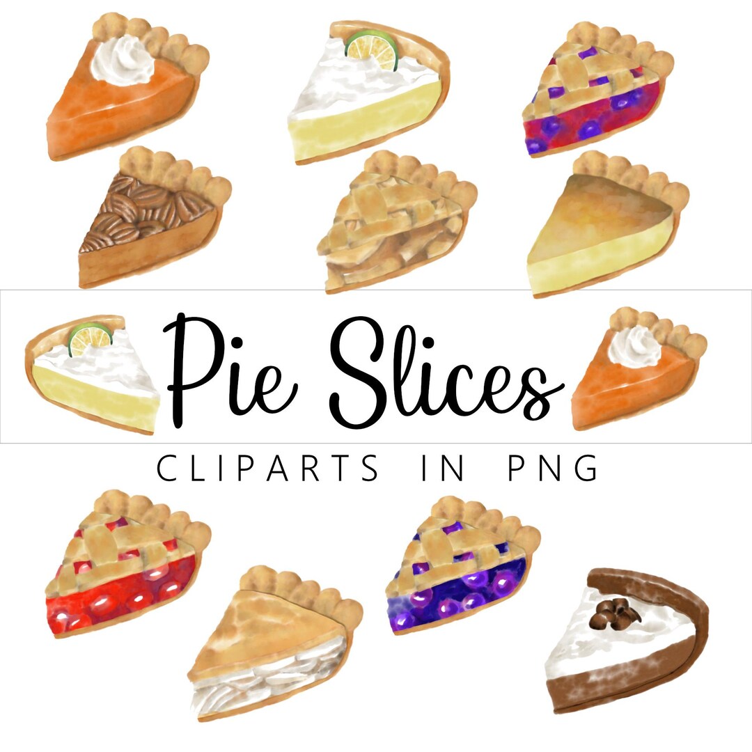 10 Pie Slices Clip Art, PNG 300ppi, Instant Download, Personal and ...