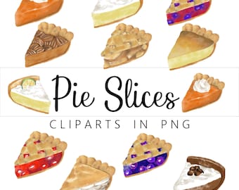 10 Pie Slices Clip Art, PNG 300ppi, Instant Download, Personal and Commercial Use