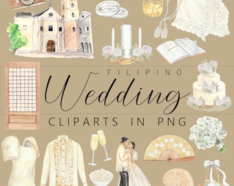 Pacchetto di clipart di nozze filippine, Filippine in formato PNG