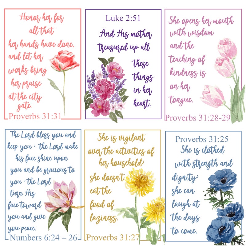 Mothers Day Bible Verse Clip Art - Etsy