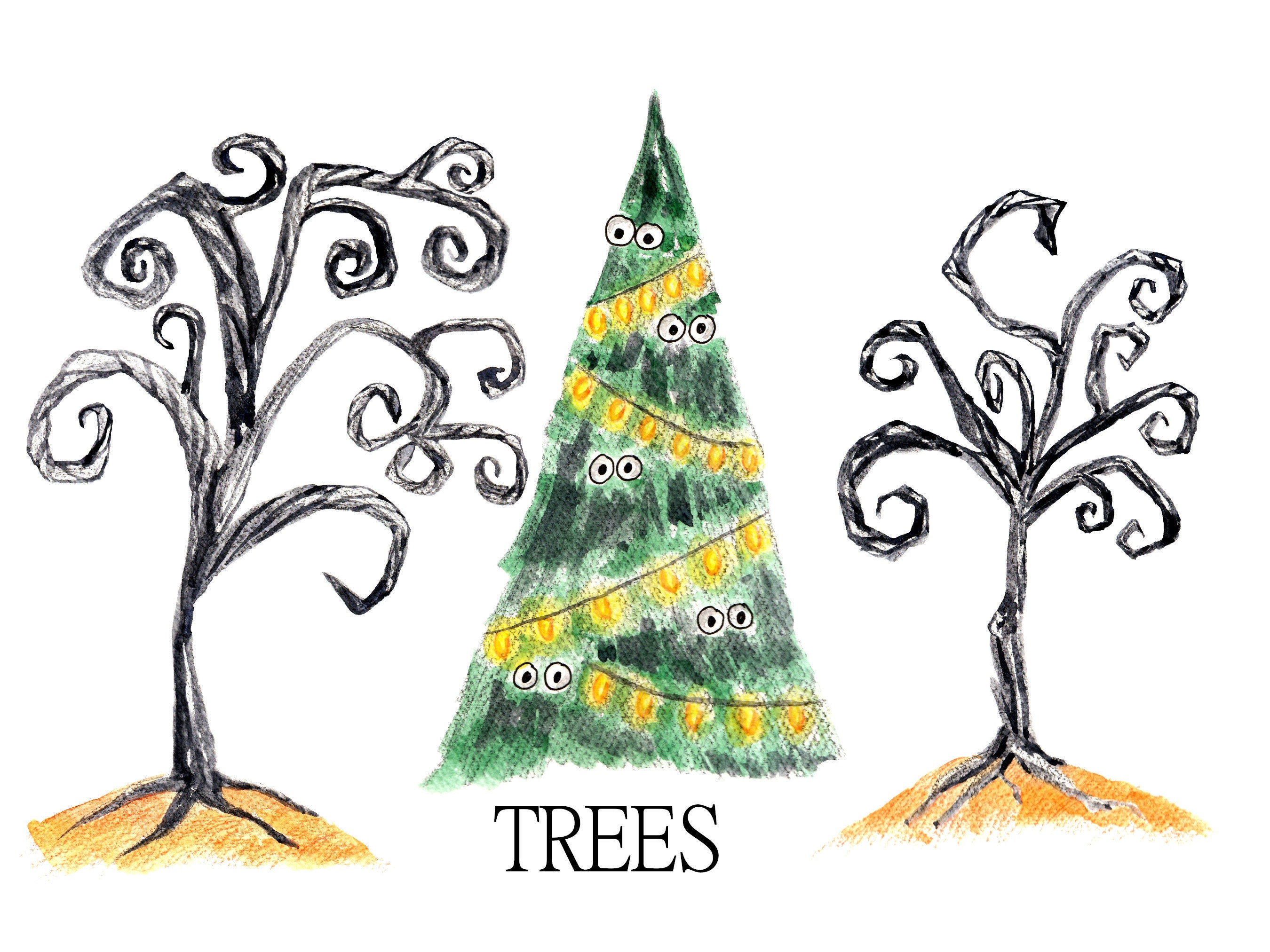 Halloween Cip Art Bundle in PNG Format Printable Clear Etsy