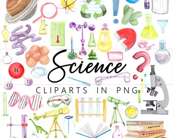 Science Clip Art Bundle in PNG format