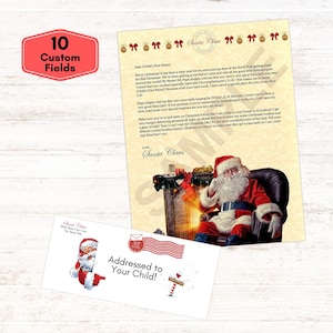 Personalized Christmas Letter from Santa Claus - 10 Custom Fields, Letter from Santa for Kids, Mailed to Your Child from The North Pole