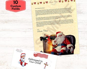 Personalized Christmas Letter from Santa Claus - 10 Custom Fields, Letter from Santa for Kids, Mailed to Your Child from The North Pole