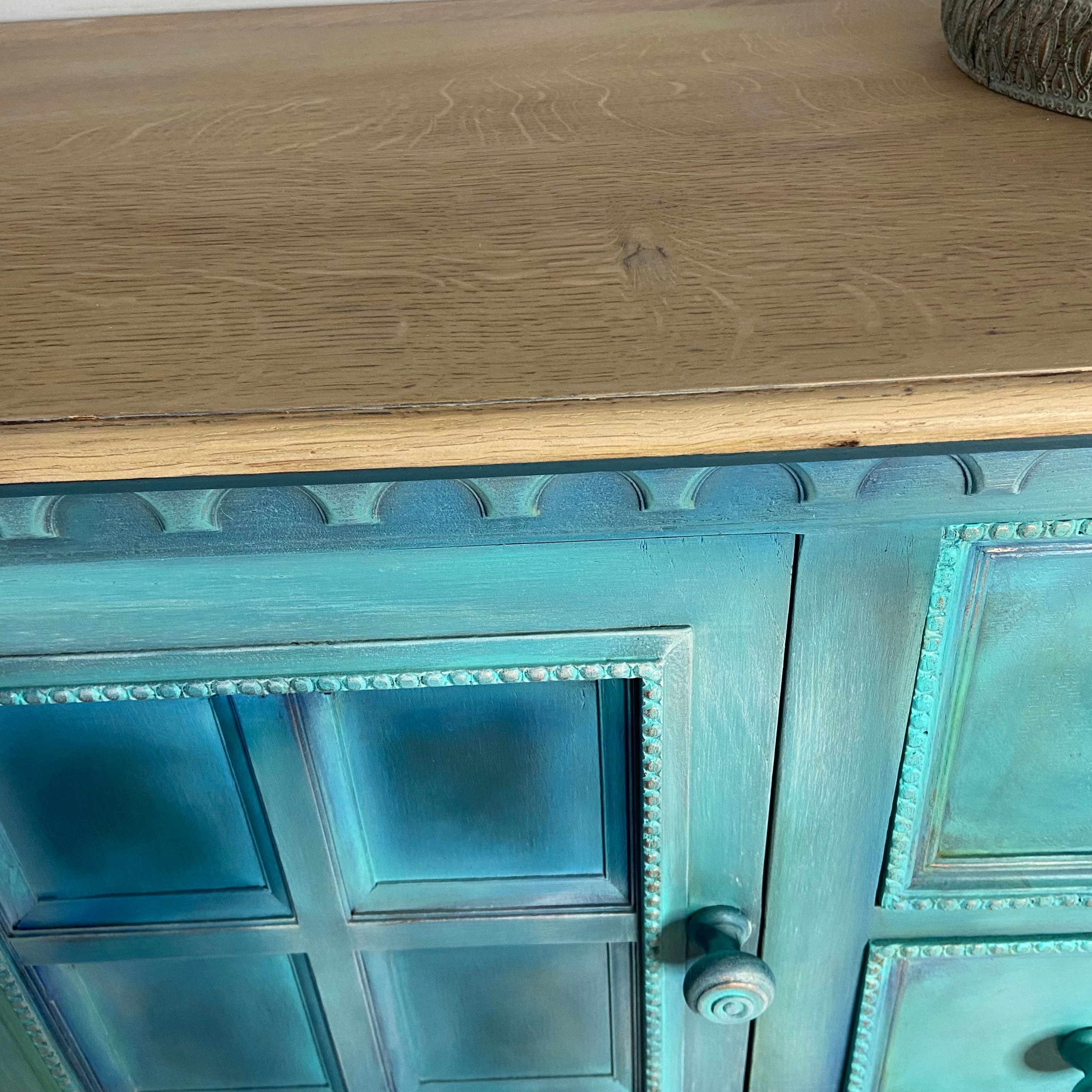Vintage Oak Sideboard With Barley Twist Legs Etsy UK