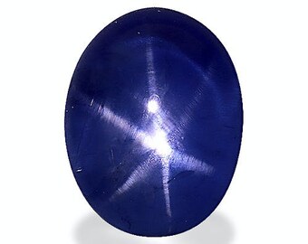 Zaffiro stellato blu naturale al 100% naturale a 6 raggi non riscaldato da 17,81 CT certificato AIGS dallo Sri Lanka