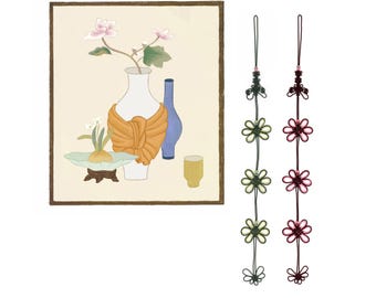 Handmade ornaments, Flower Design for Decoration, Tapestry, Korean Traditional Knot(Maedeup)