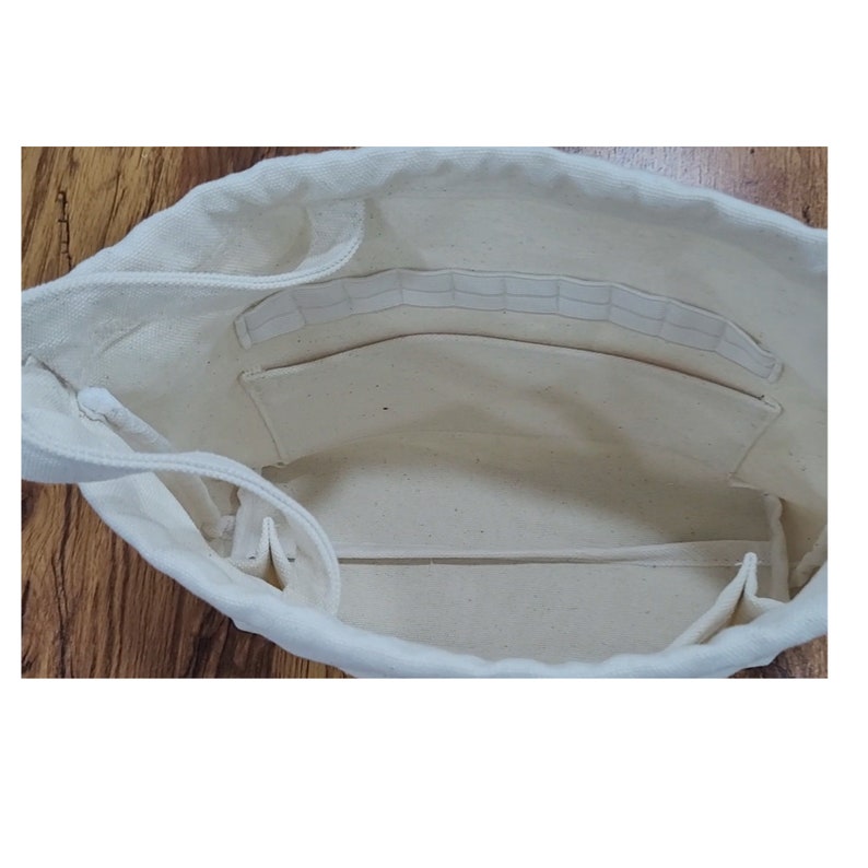 Knitting Bags Pouch with Crochet holders Yarn holders Hole for yarn to do Knitting Cotton broad cloth