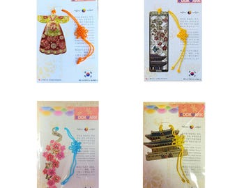 Korean Traditional Design Golden Color Bookmarks .Small & Pretty Bookmark.