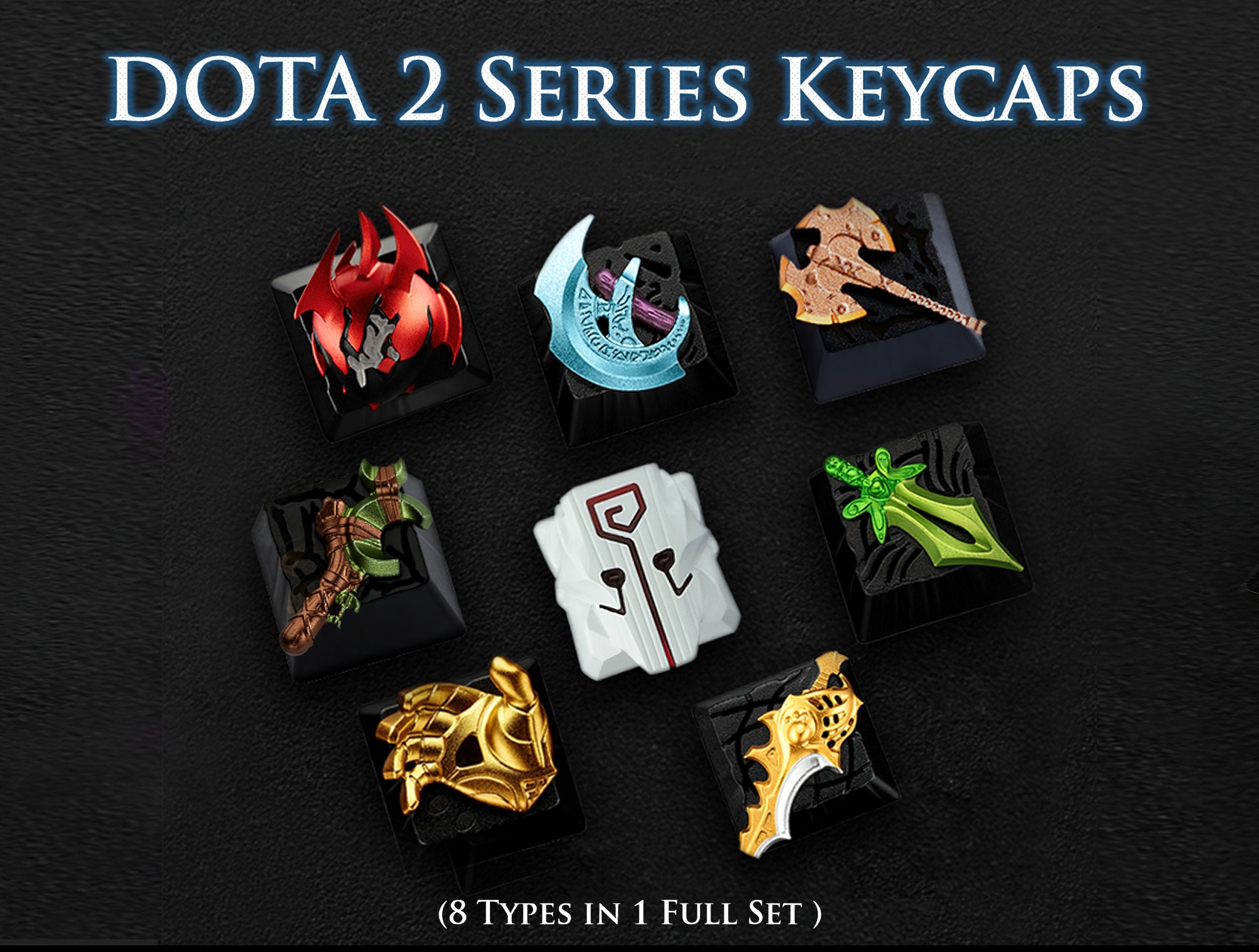 DOTA 2 Series Keycaps 8 Types Mechanical Keyboard Etsy
