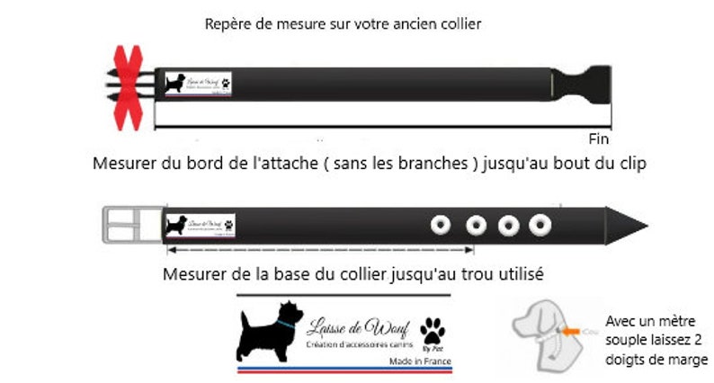 EM ceramic anti-tick dog collar Laissedewouf Uni Collection image 9
