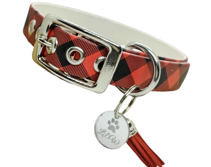 Scottish Pattern Dog Collar | 19mm Biothane | Woof Leash